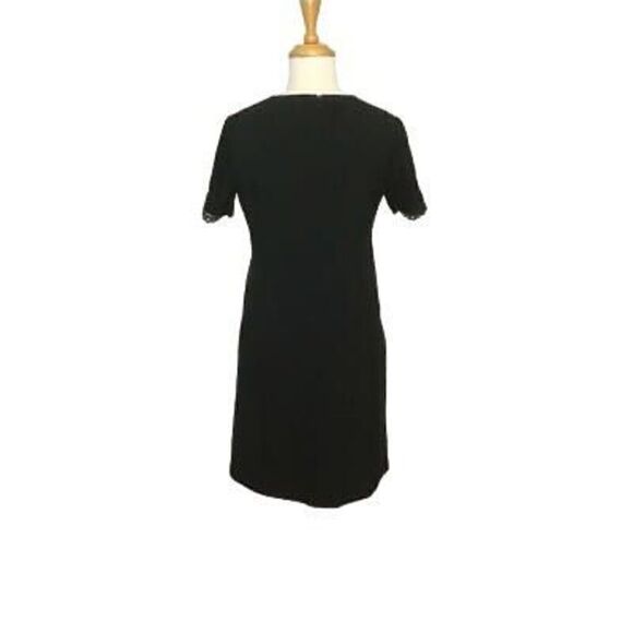 Maggy London 6 Black Dress Lace A-Line Y2K Does 50s Evening Rockabilly Short Sle - Picture 3 of 9